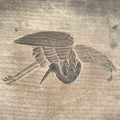 Japanese Wooden Kashigata Cake Mold Vtg Sweets Wagashi Crane Tsuru Bird Kg785