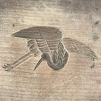 Japanese Wooden Kashigata Cake Mold Vtg Sweets Wagashi Crane Tsuru Bird Kg785