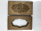 Japanese Wooden Kashigata Cake Mold Vtg Wagashi Sweets Clouds Kumo Design Kg676