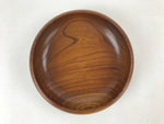 Japanese Wooden Kashiki Snack Bowl Vtg Kashibachi Classic Round Brown L52