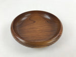 Japanese Wooden Kashiki Snack Bowl Vtg Kashibachi Classic Round Brown L52