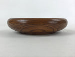 Japanese Wooden Kashiki Snack Bowl Vtg Kashibachi Classic Round Brown L52
