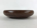Japanese Wooden Kashiki Snack Bowl Vtg Kashibachi Classic Round Brown L52