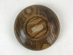 Japanese Wooden Kashiki Snack Bowl Vtg Kashibachi Small Round Brown L53