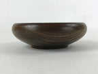 Japanese Wooden Kashiki Snack Bowl Vtg Kashibachi Small Round Brown L53