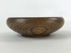 Japanese Wooden Kashiki Snack Bowl Vtg Kashibachi Small Round Brown L53