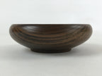 Japanese Wooden Kashiki Snack Bowl Vtg Kashibachi Small Round Brown L53