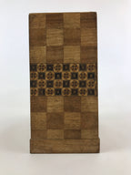 Japanese Wooden Keshobako Cosmetics Jewelry Box Vtg Yosegi-Zaiku 3 Drawers T351