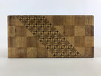 Japanese Wooden Keshobako Cosmetics Jewelry Box Vtg Yosegi-Zaiku 3 Drawers T351