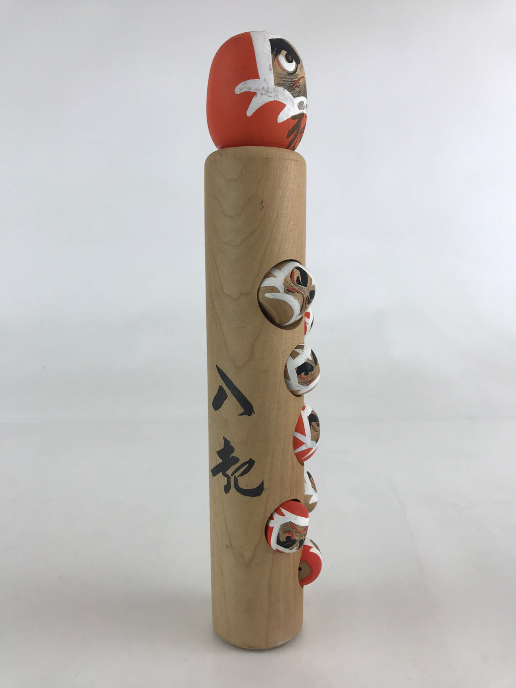 Japanese Wooden Kokeshi Doll Daruma Figurine Traditional Craft Folk Art KF632
