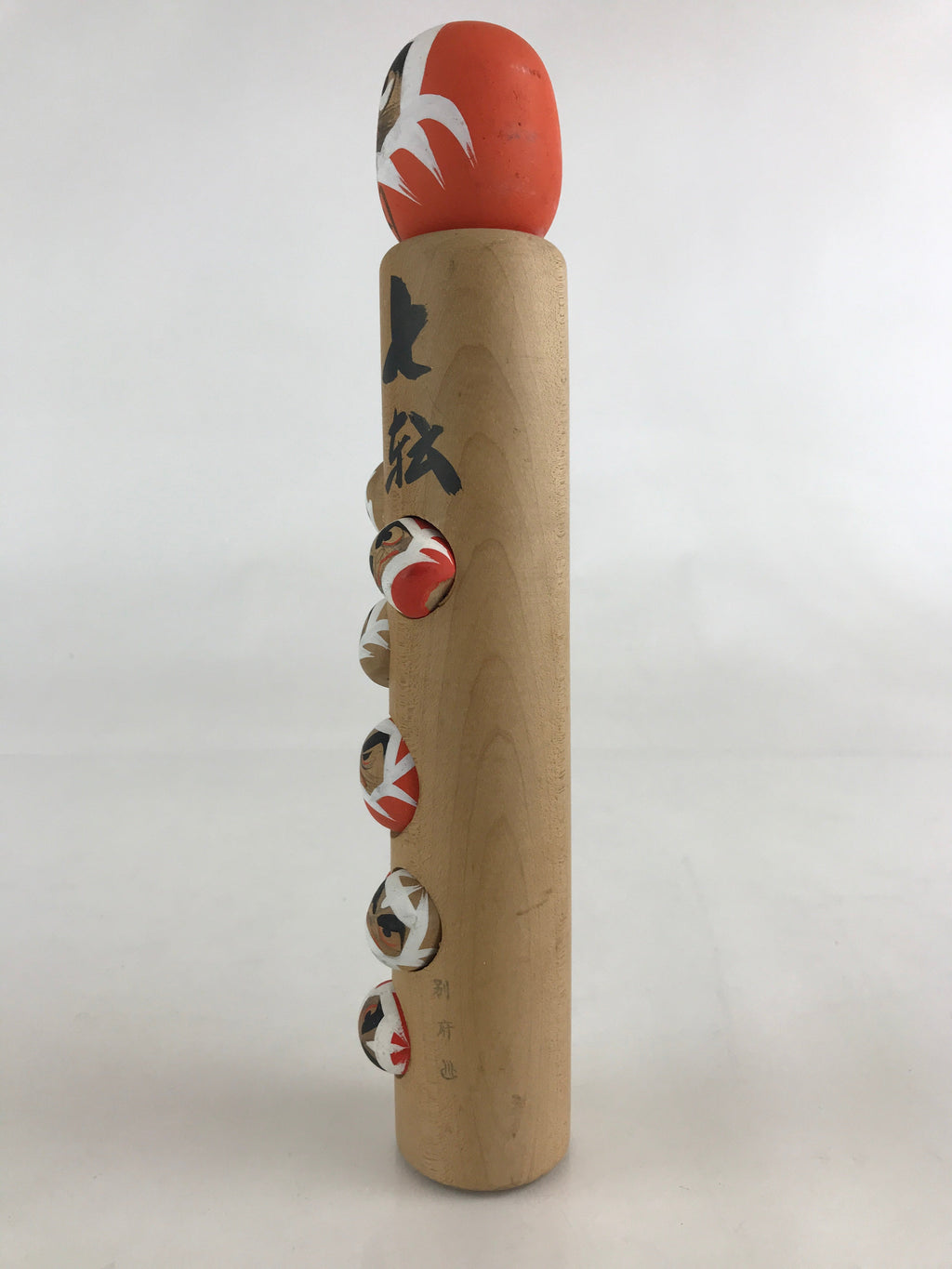Japanese Wooden Kokeshi Doll Daruma Figurine Traditional Craft Folk Art KF632