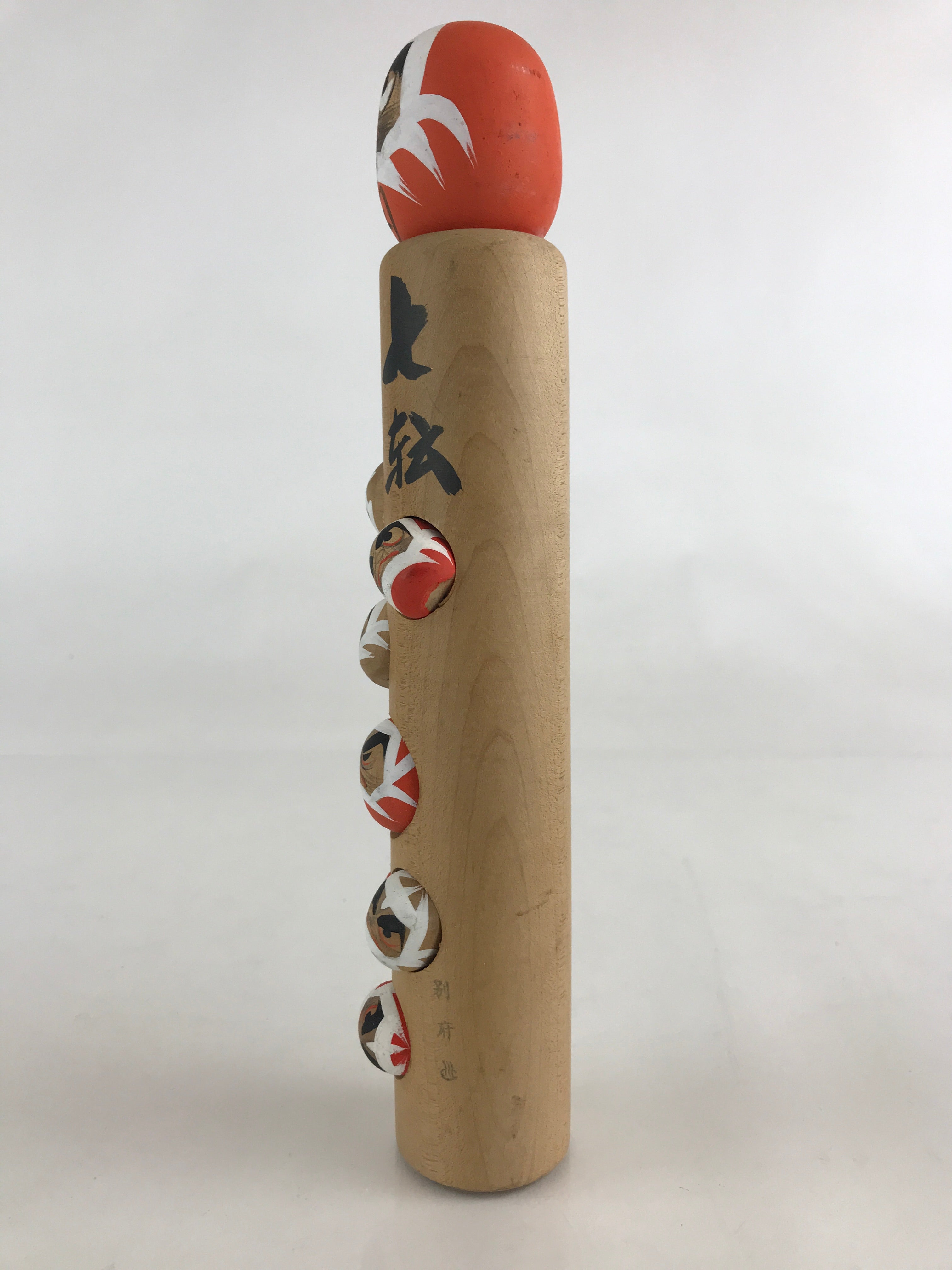 Japanese Wooden Kokeshi Doll Daruma Figurine Traditional Craft Folk Art KF632