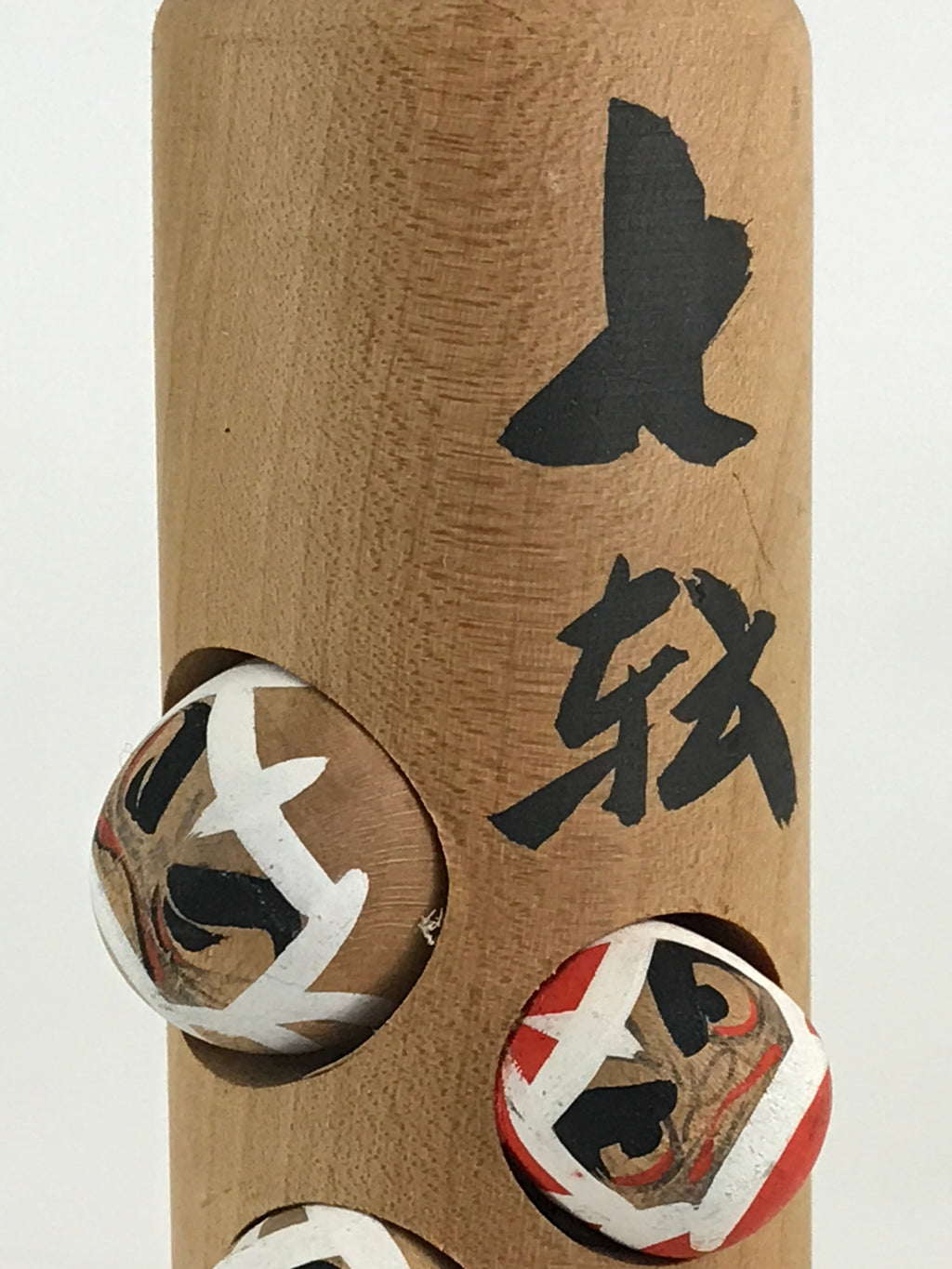 Japanese Wooden Kokeshi Doll Daruma Figurine Traditional Craft Folk Art KF632