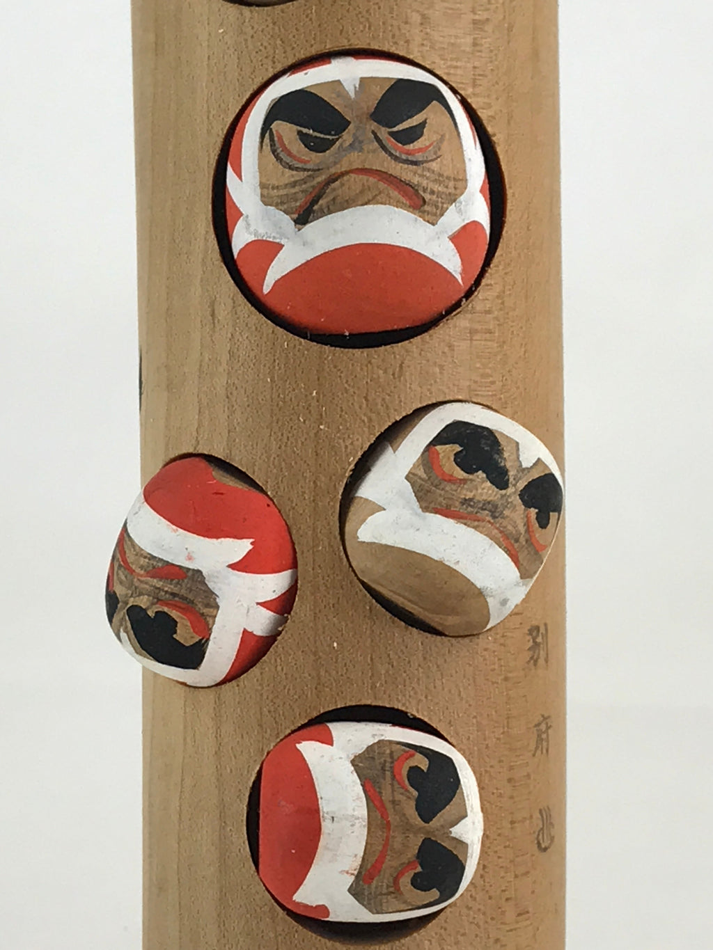 Japanese Wooden Kokeshi Doll Daruma Figurine Traditional Craft Folk Art KF632