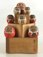 Japanese Wooden Kokeshi Doll Daruma Figurine Traditional Craft Folk Art KF642