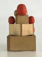Japanese Wooden Kokeshi Doll Daruma Figurine Traditional Craft Folk Art KF642