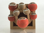 Japanese Wooden Kokeshi Doll Daruma Figurine Traditional Craft Folk Art KF642