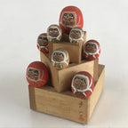 Japanese Wooden Kokeshi Doll Daruma Figurine Traditional Craft Folk Art KF642