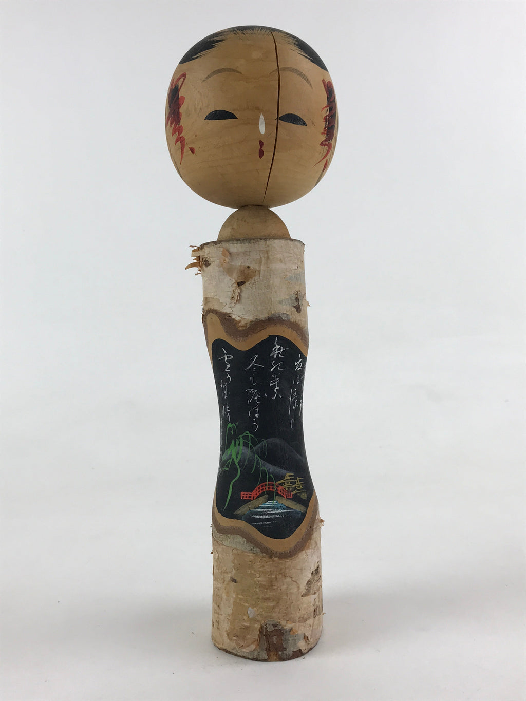 Japanese Wooden Kokeshi Doll Figurine Vtg Traditional Handmade Craft Toy KF658