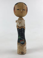 Japanese Wooden Kokeshi Doll Figurine Vtg Traditional Handmade Craft Toy KF658