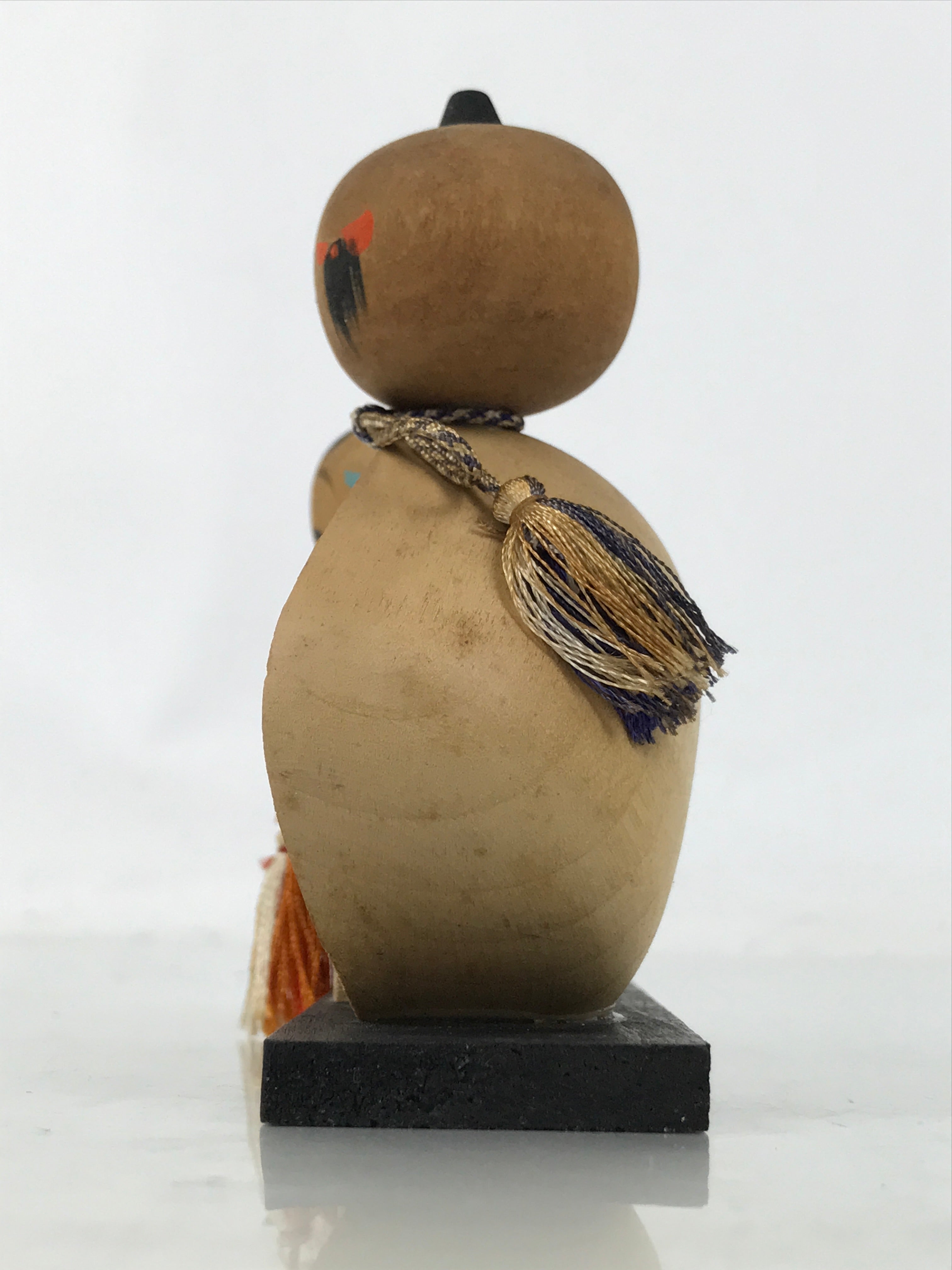 Japanese Wooden Kokeshi Doll Vtg 2 People Mount Koya Matsuo Basho Haiku KF755