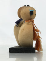 Japanese Wooden Kokeshi Doll Vtg 2 People Mount Koya Matsuo Basho Haiku KF755