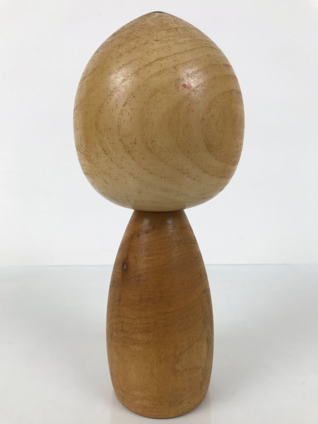 Japanese Wooden Kokeshi Doll Vtg Black Gold Plum Flower Traditional Craft KF785