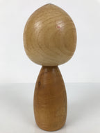 Japanese Wooden Kokeshi Doll Vtg Black Gold Plum Flower Traditional Craft KF785