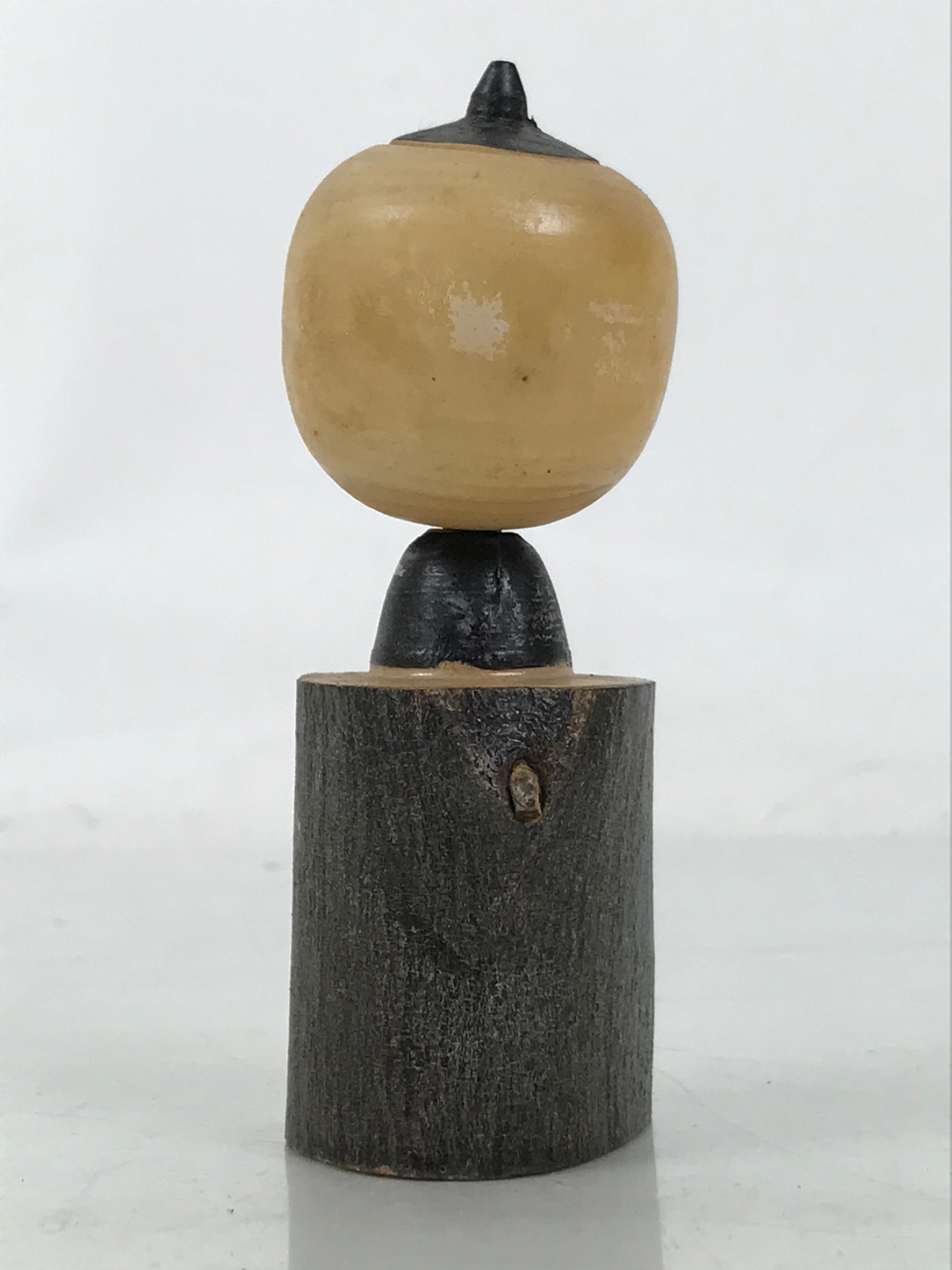 Japanese Wooden Kokeshi Doll Vtg Boy Figurine Blue Kimono Wobbly Head KF748