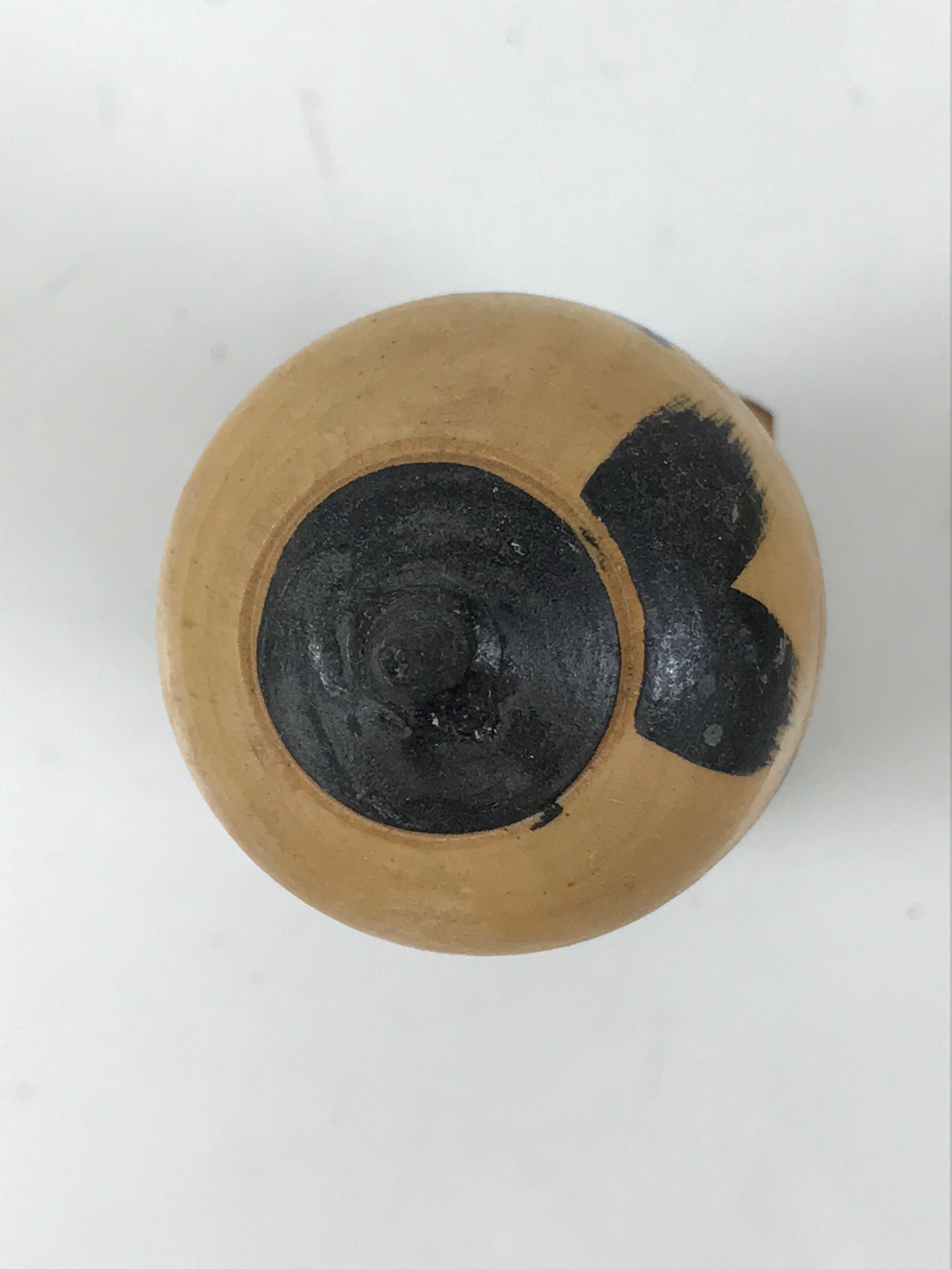 Japanese Wooden Kokeshi Doll Vtg Boy Figurine Blue Kimono Wobbly Head KF748