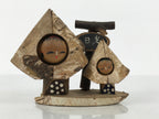 Japanese Wooden Kokeshi Doll Vtg Child Figurine Snow Hat Nikko White Birch KF824