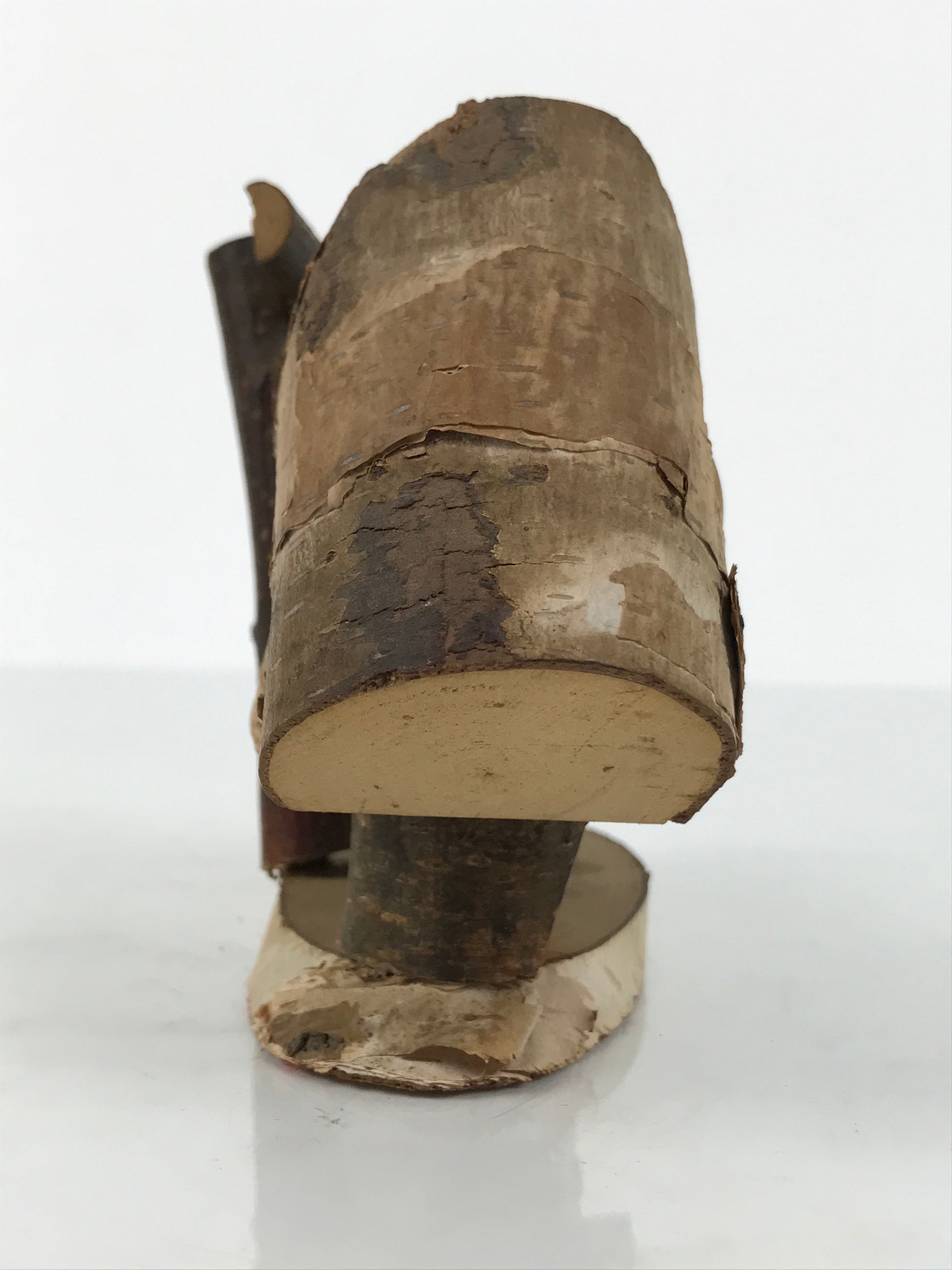 Japanese Wooden Kokeshi Doll Vtg Child Figurine Snow Hat Nikko White Birch KF824