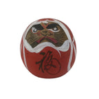 Japanese Wooden Kokeshi Doll Vtg Daruma Figurine Fortune Round Red Small KF826