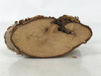 Japanese Wooden Kokeshi Doll Vtg Figurine 2 Kids Straw Mushroom Brown KF761