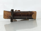 Japanese Wooden Kokeshi Doll Vtg Figurine 3 People Boat Pine Cone Brown KF756