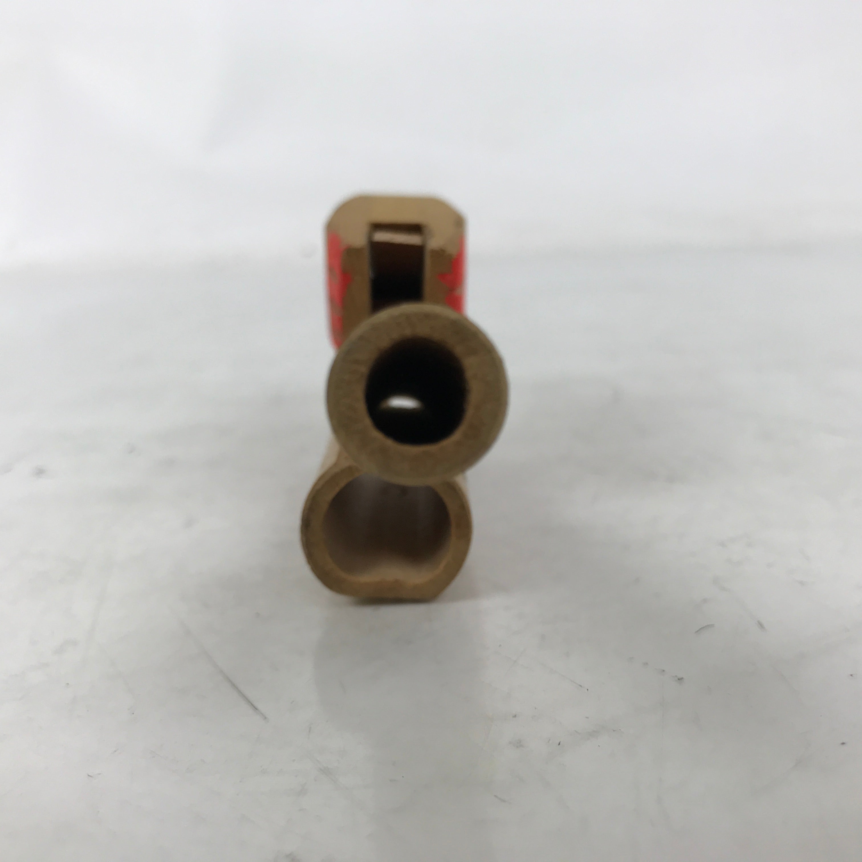 Japanese Wooden Kokeshi Doll Vtg Figurine Bird Whistle Bamboo Hakone Brown KF762