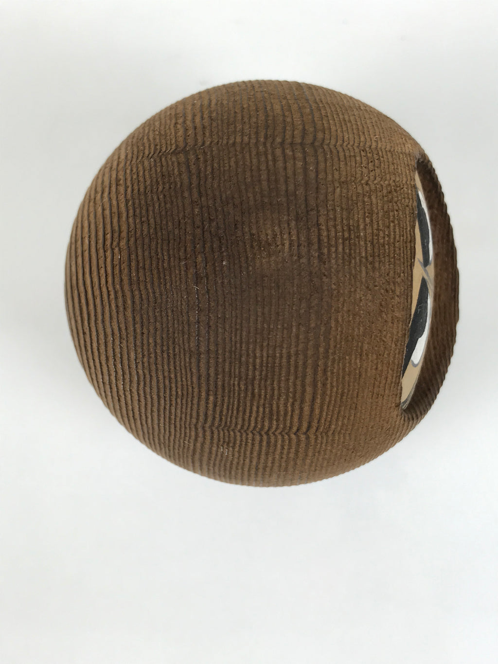 Japanese Wooden Kokeshi Doll Vtg Figurine Daruma Kiso Magma Brown Black KF811