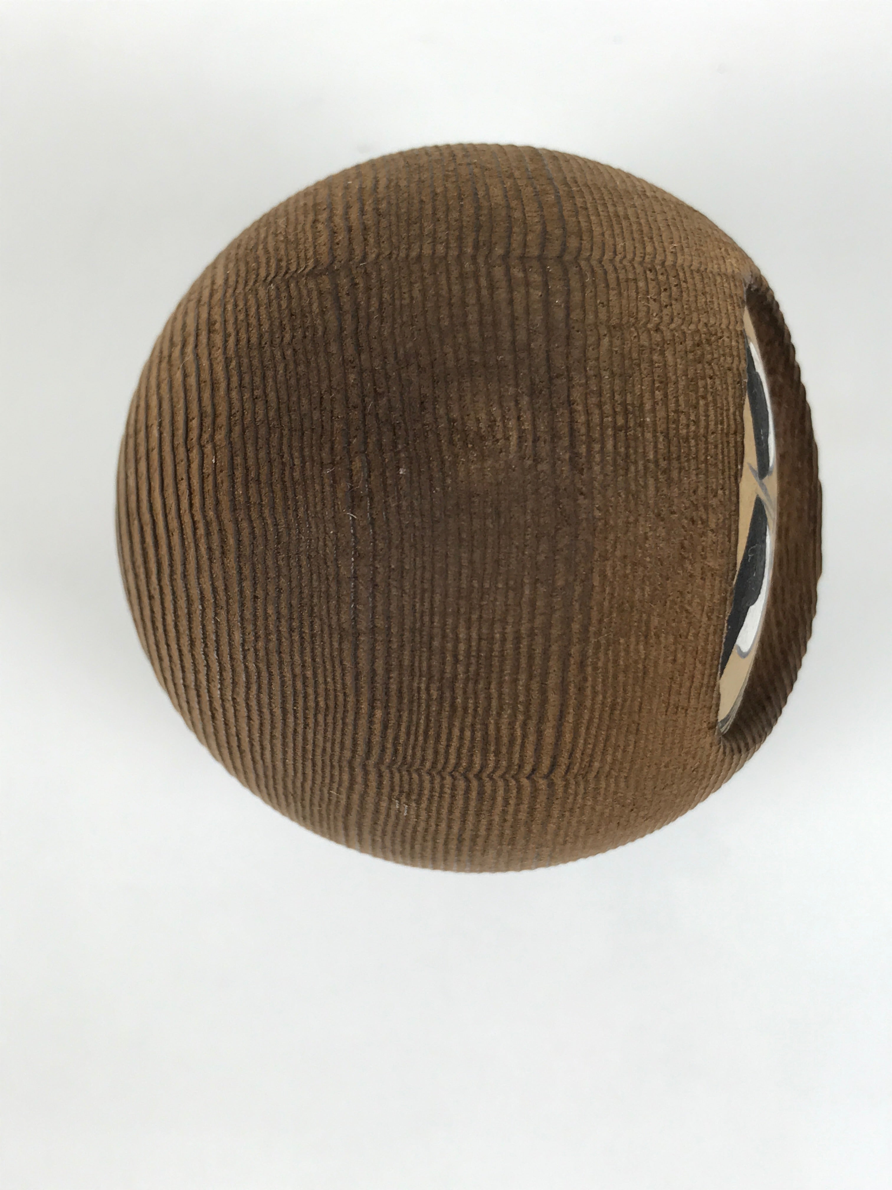 Japanese Wooden Kokeshi Doll Vtg Figurine Daruma Kiso Magma Brown Black KF811