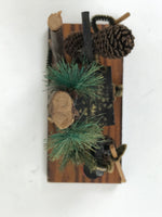 Japanese Wooden Kokeshi Doll Vtg Figurine Monkey Litter Palanquin Brown KF760