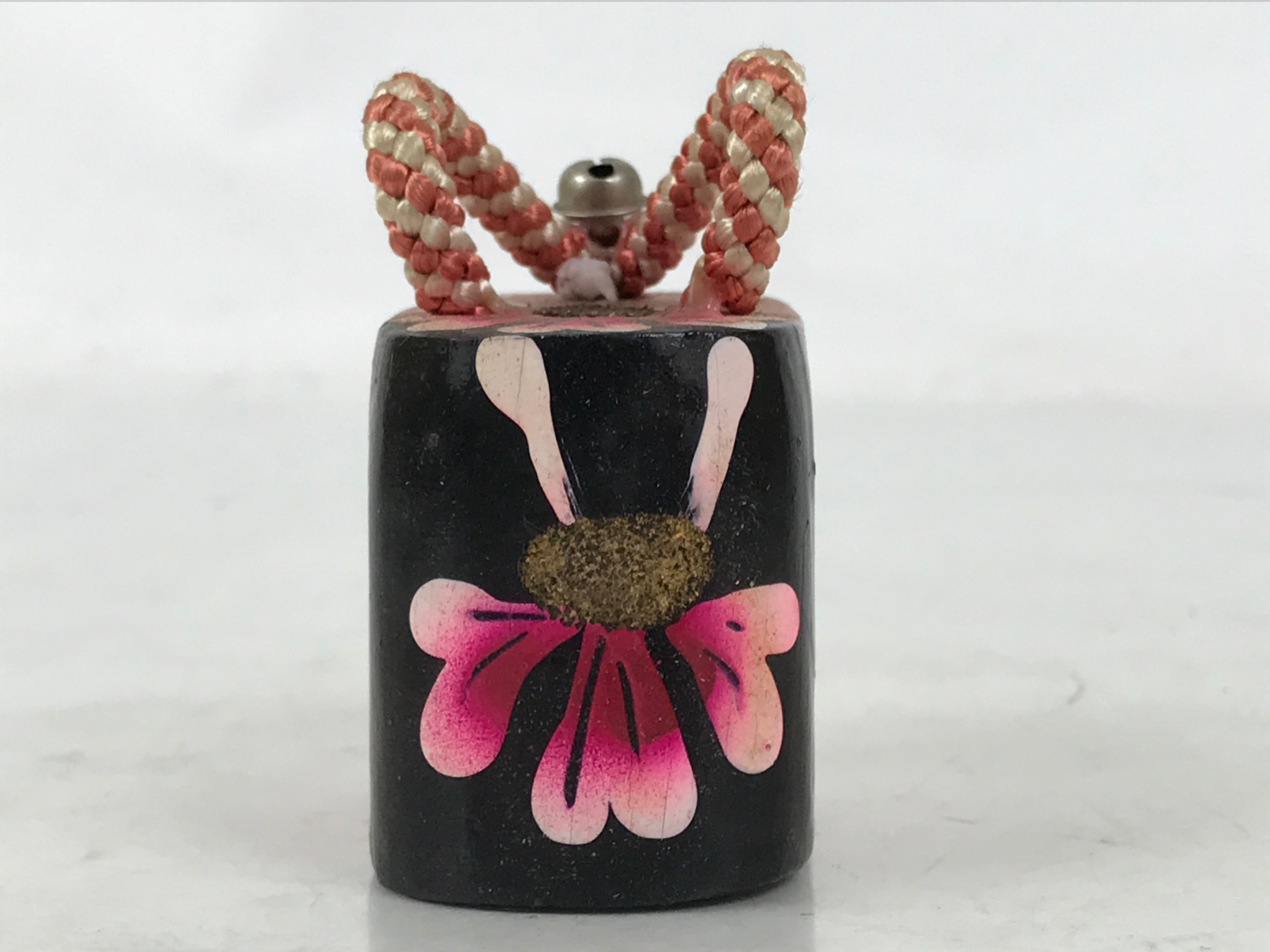 Japanese Wooden Kokeshi Doll Vtg Figurine Red Geta Clog Maiko Geisha KF747