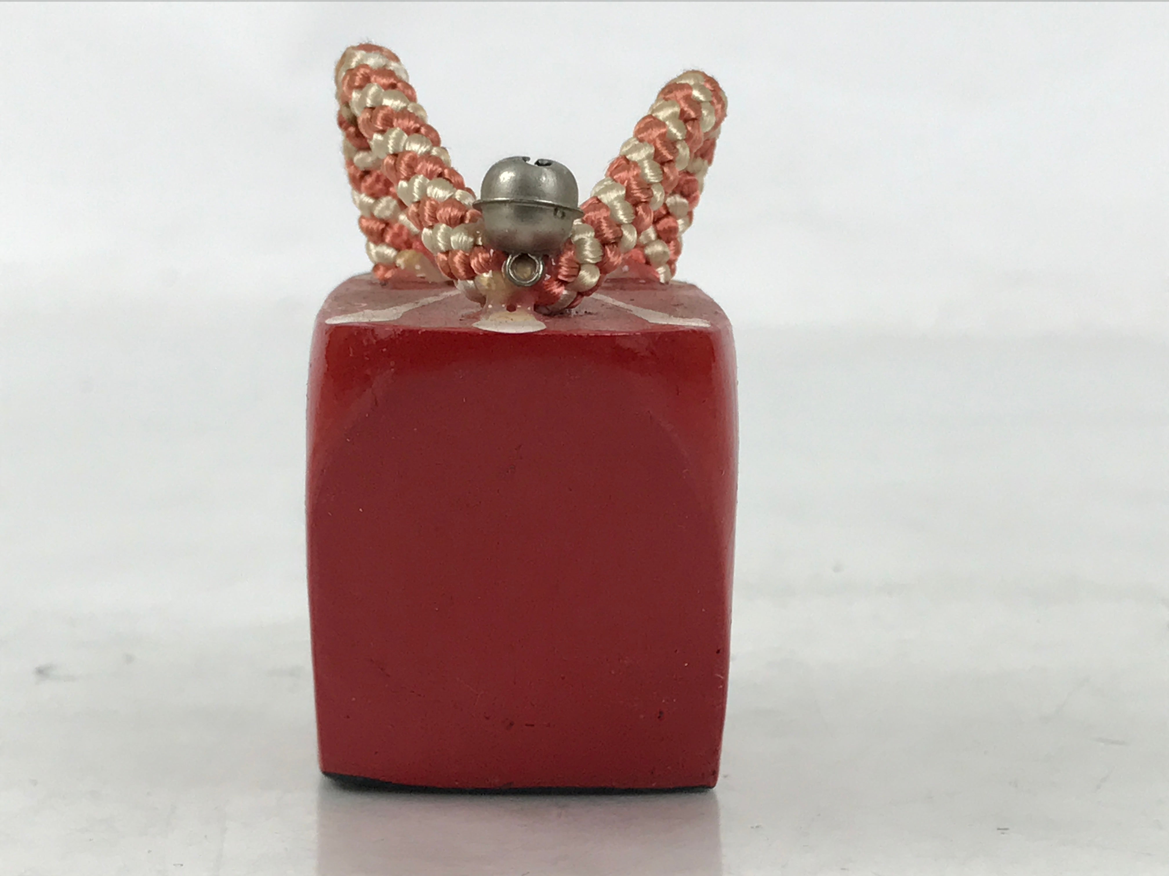 Japanese Wooden Kokeshi Doll Vtg Figurine Red Geta Clog Maiko Geisha KF747