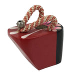 Japanese Wooden Kokeshi Doll Vtg Figurine Red Geta Clog Maiko Geisha KF747