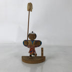 Japanese Wooden Kokeshi Doll Vtg Hakone Souvenir Samurai Servant KF733