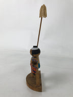 Japanese Wooden Kokeshi Doll Vtg Hakone Souvenir Samurai Servant KF733