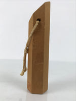 Japanese Wooden Kokeshi Doll Vtg Hexagonal Figurine Kisoji Brown White KF813