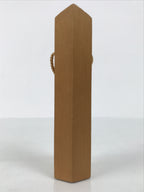 Japanese Wooden Kokeshi Doll Vtg Hexagonal Figurine Kisoji Brown White KF813