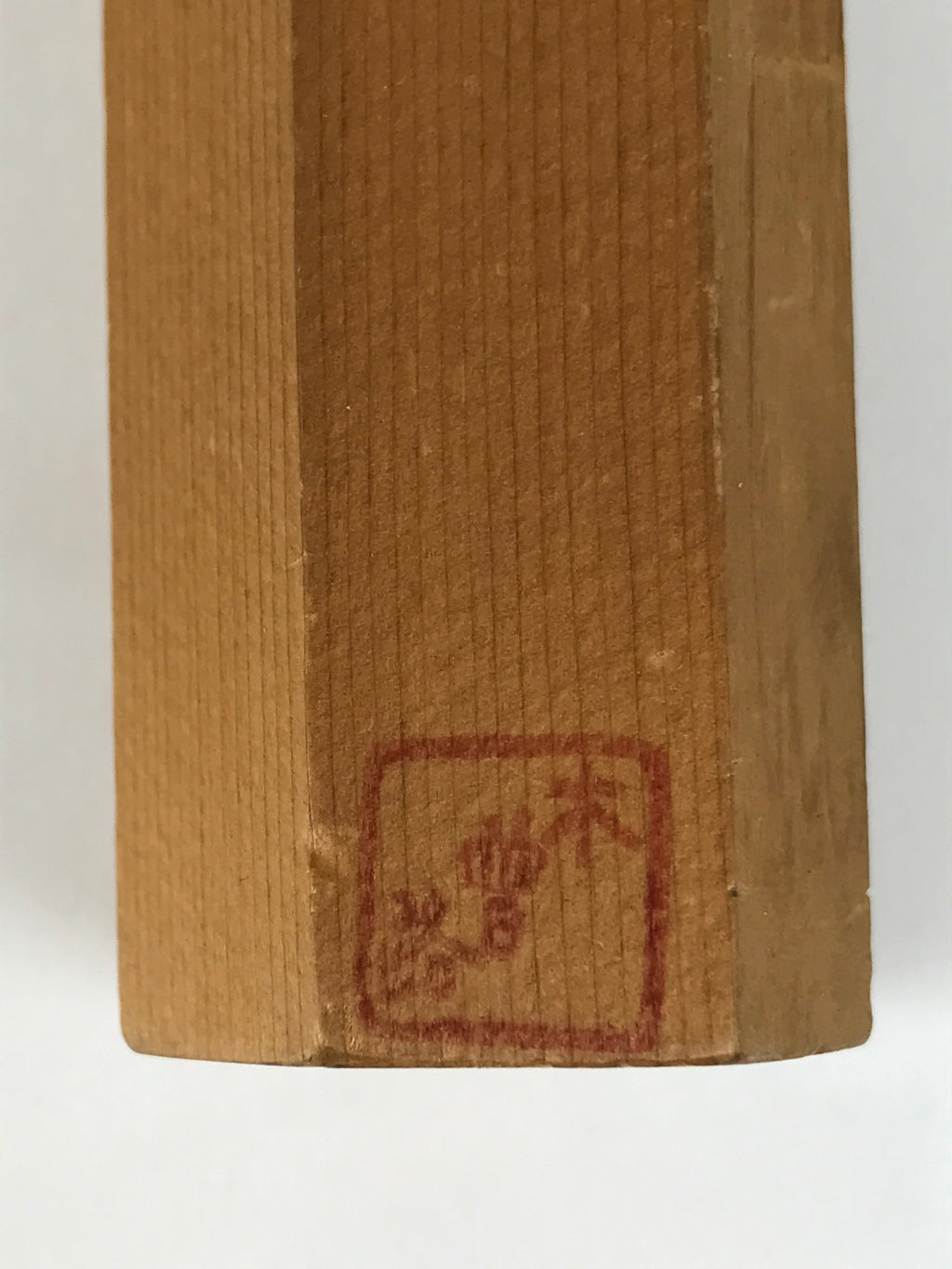 Japanese Wooden Kokeshi Doll Vtg Hexagonal Figurine Kisoji Brown White KF813