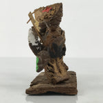 Japanese Wooden Kokeshi Doll Vtg Kimono Couple Figurine Pinecone Brown KF812