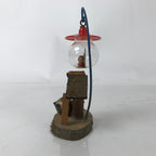 Japanese Wooden Kokeshi Doll Vtg Kyoto Racoon Dog Tanuki Hanging Lantern KF727