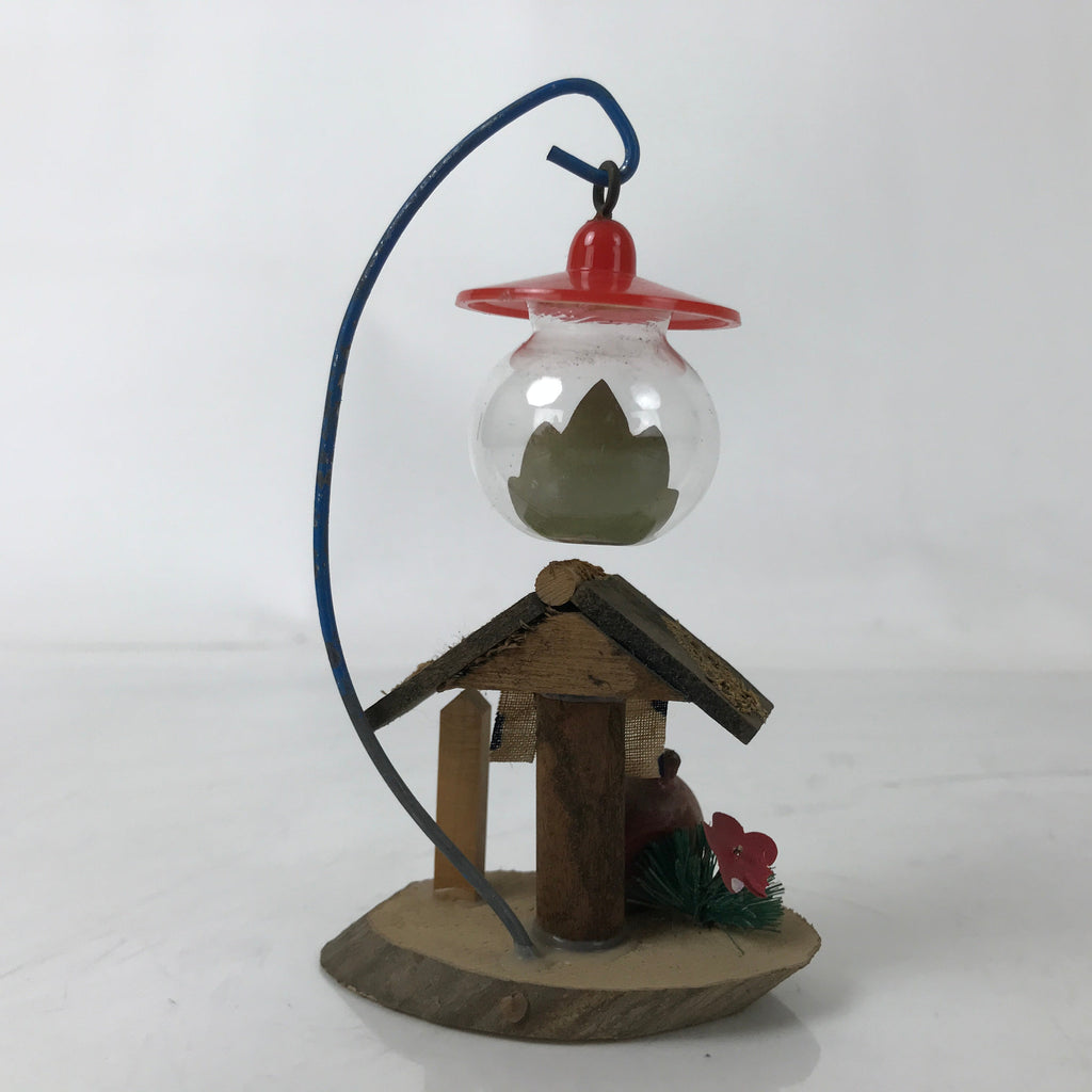 Japanese Wooden Kokeshi Doll Vtg Kyoto Racoon Dog Tanuki Hanging Lantern KF727